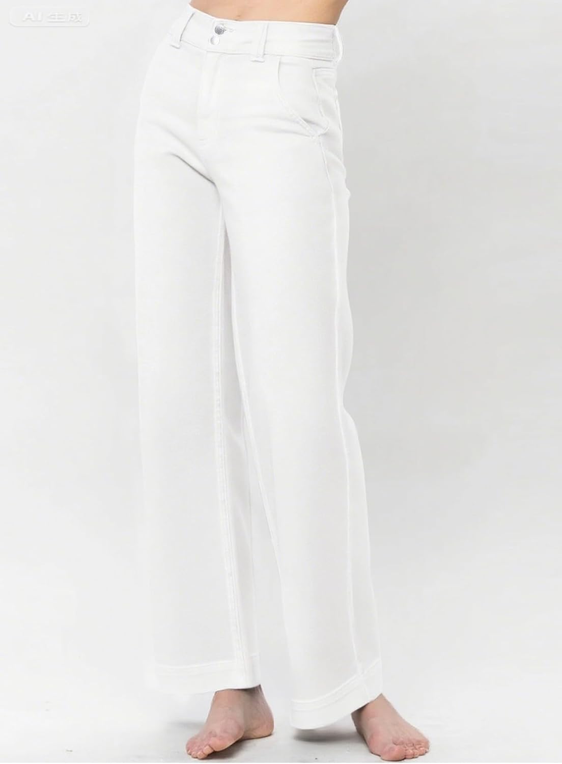 Astylish Jeans for Women Wide Leg High Waisted Stretchy Straight Leg Jean Baggy Trendy  Denim Pants with Slanted Pockets