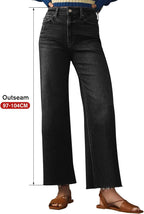 Jeans for Women Wide Leg Baggy High Waist Boyfriends Straight Leg Stretchy Denim Pants Trendy Fall