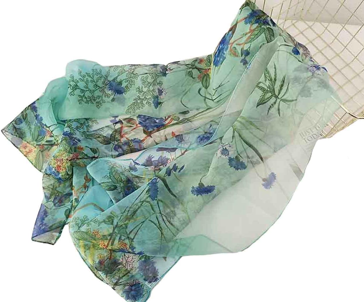Scarfs for Women Lightweight Scarves Elegant Floral Pattern Sheer Scarfs Shawls Wraps