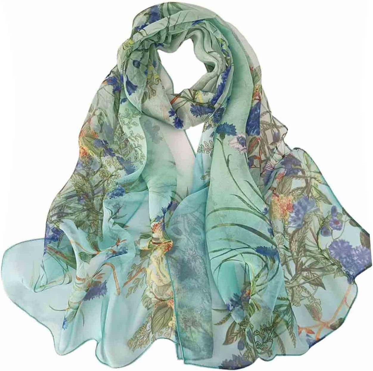 Scarfs for Women Lightweight Scarves Elegant Floral Pattern Sheer Scarfs Shawls Wraps