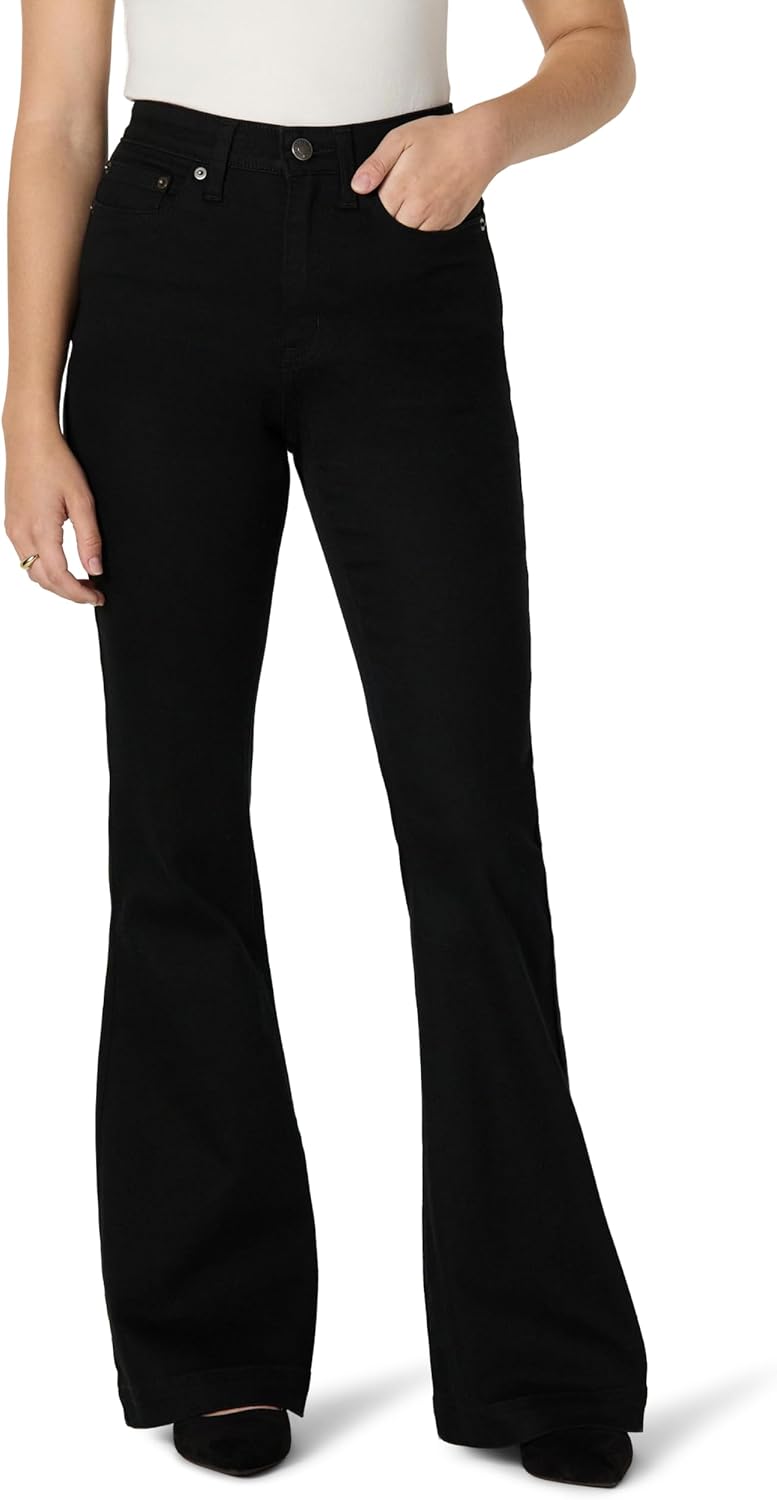 Womens High Stretch Flattering High-Rise Flare Jeans