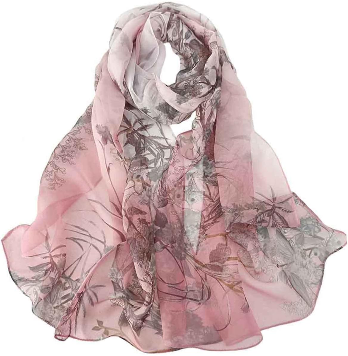 Scarfs for Women Lightweight Scarves Elegant Floral Pattern Sheer Scarfs Shawls Wraps
