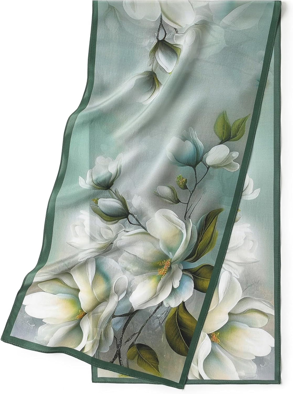 100% Mulberry Silk Women's 55”*14” Long Scarf Headscarf and Neck Scarf - Rectangular Hair Towel with Gift Packed