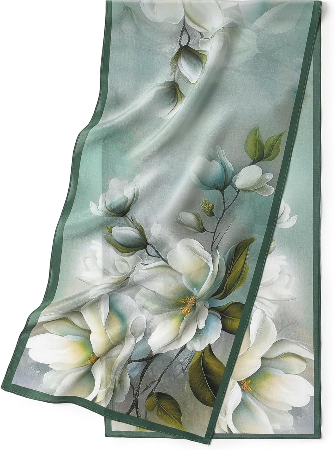 100% Mulberry Silk Women's 55”*14” Long Scarf Headscarf and Neck Scarf - Rectangular Hair Towel with Gift Packed