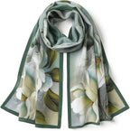 100% Mulberry Silk Women's 55”*14” Long Scarf Headscarf and Neck Scarf - Rectangular Hair Towel with Gift Packed